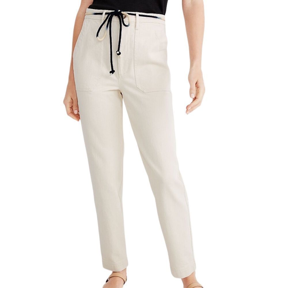 NWT Madewell Cotton Twill Tapered Pants